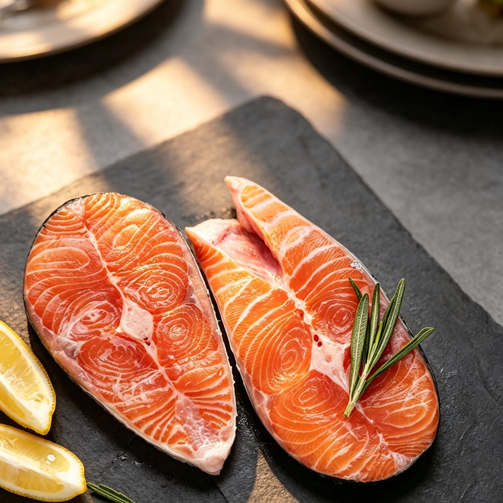 Salmon Tail Steaks, Frozen 500g